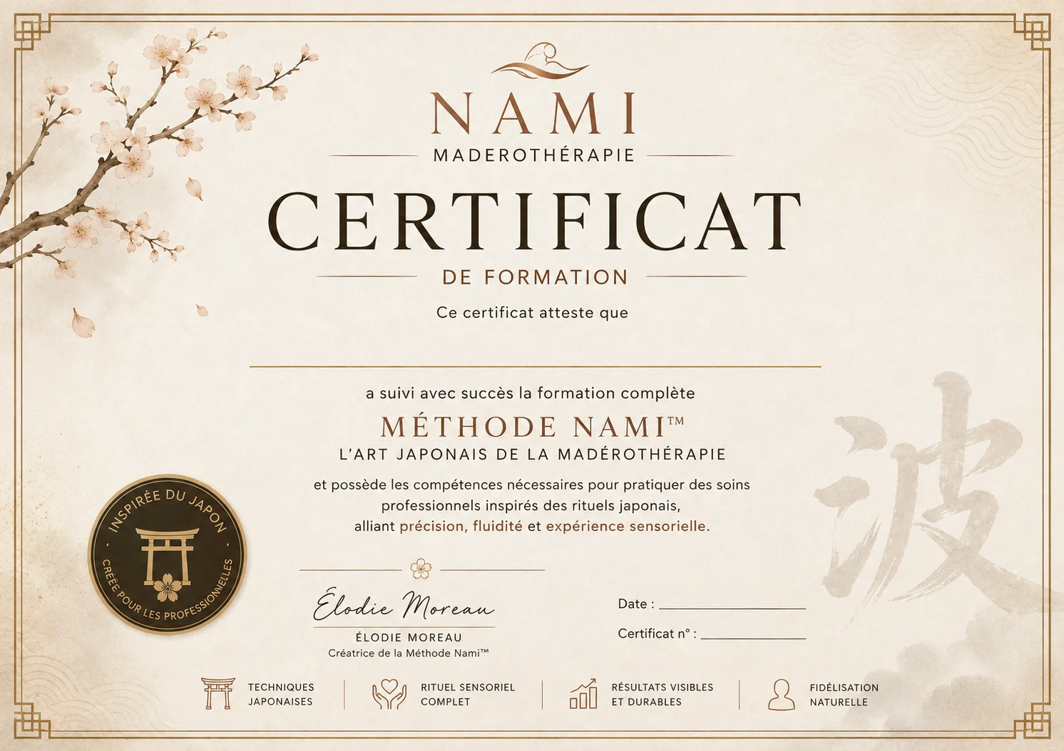 Certificat de formation Méthode Nami™